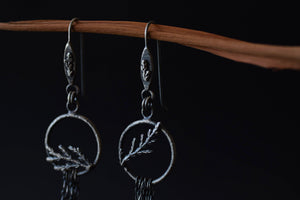 Hollow Fern Drop Dangles