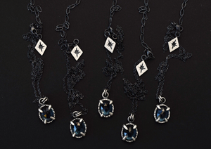 London Blue Topaz Star Studded Necklace