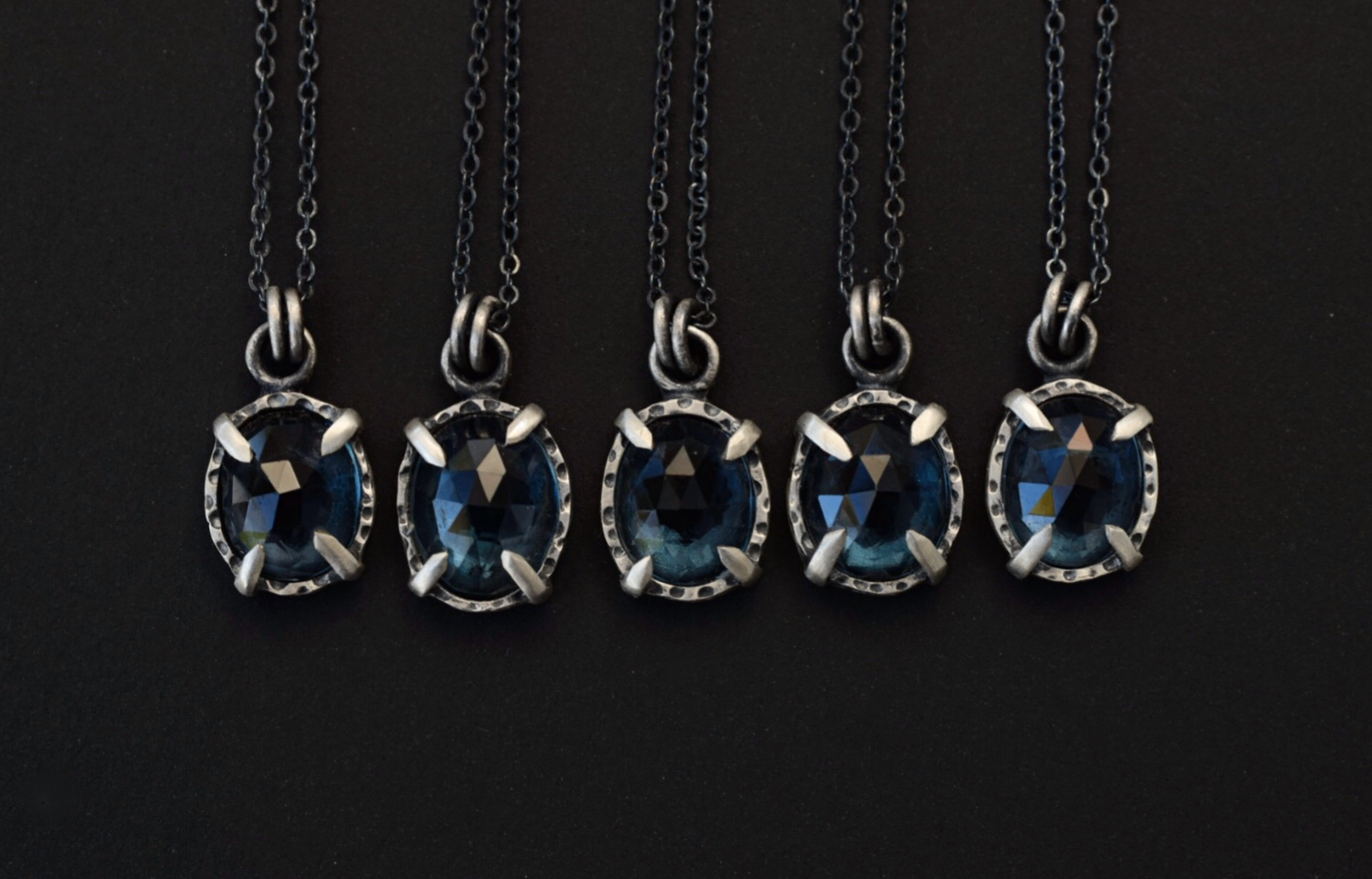 London Blue Topaz Star Studded Necklace