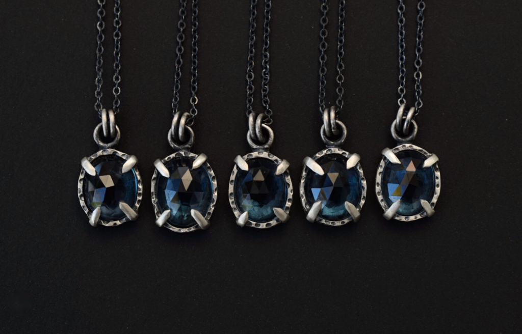 London Blue Topaz Star Studded Necklace