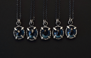 London Blue Topaz Star Studded Necklace