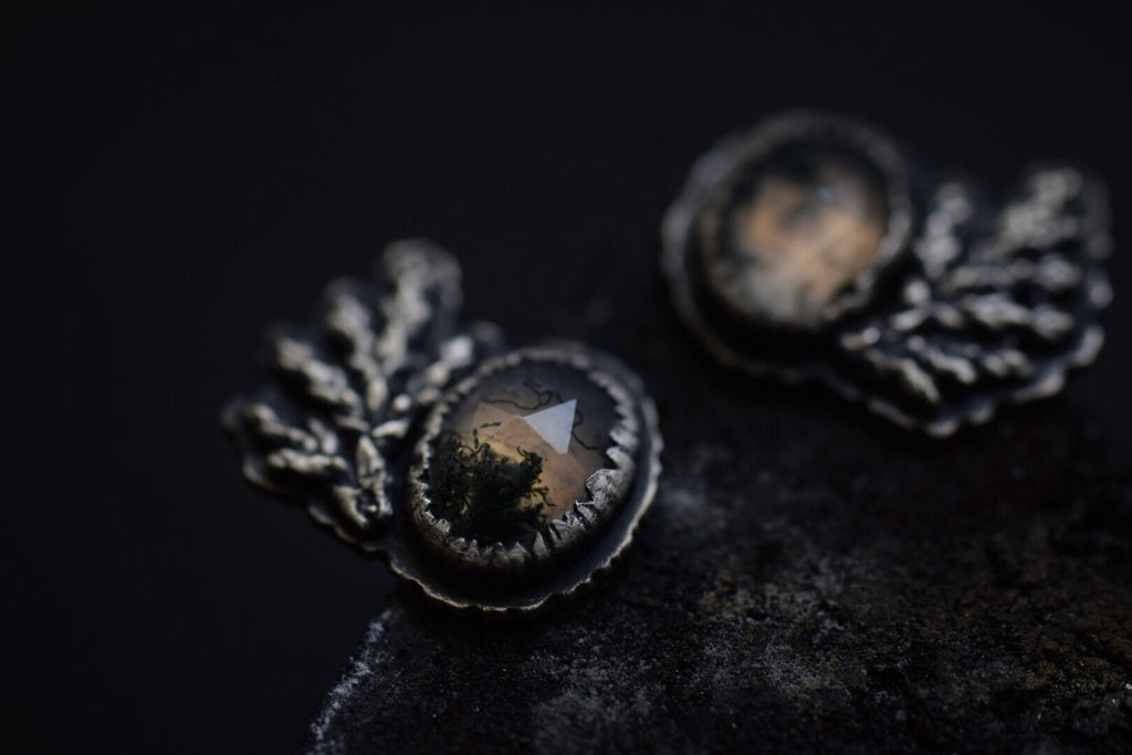 Moss Agate Stud Climbers #2