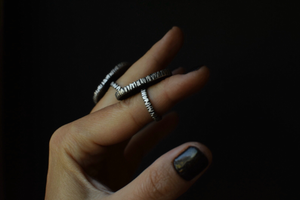 Rutilated Prehnite Fern Shadowbox Rings