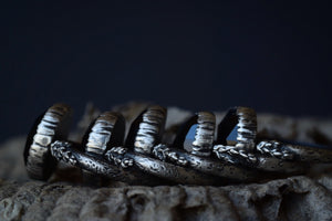 Rainbow Obsidian Fern Rings