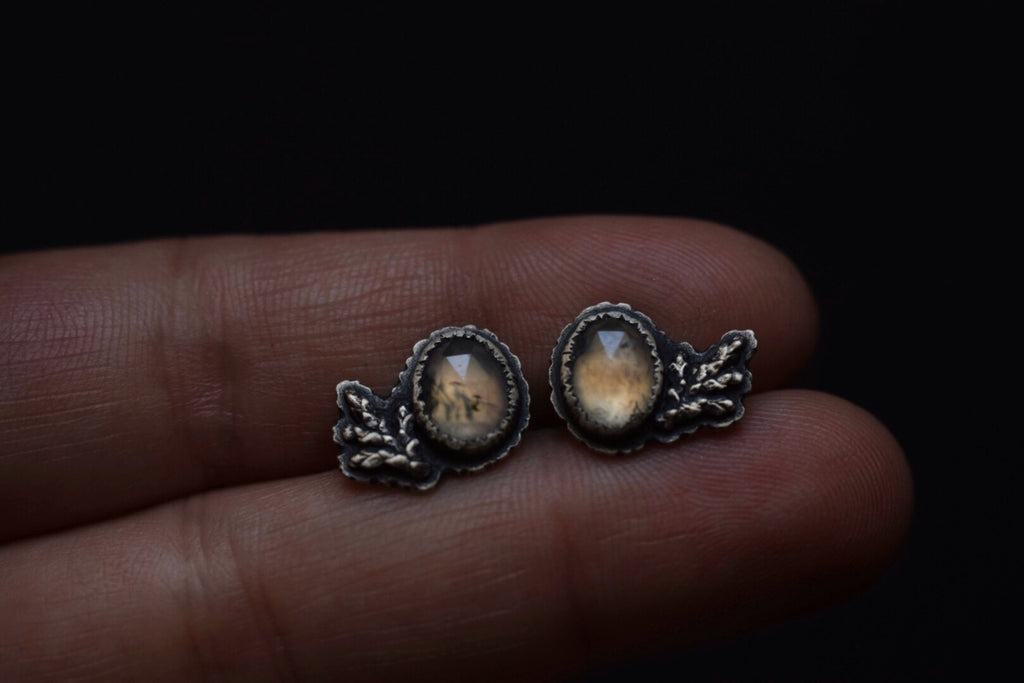 Moss Agate Stud Climbers #3