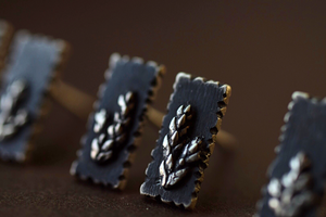 Fern Sprig Bar Studs