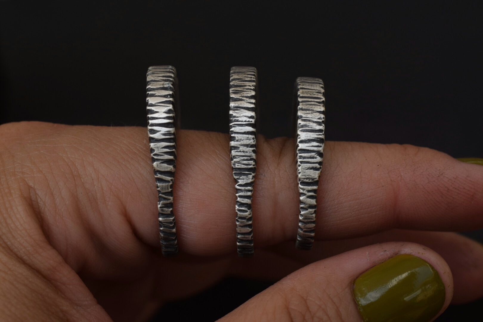 Bark Hollow Form Ring