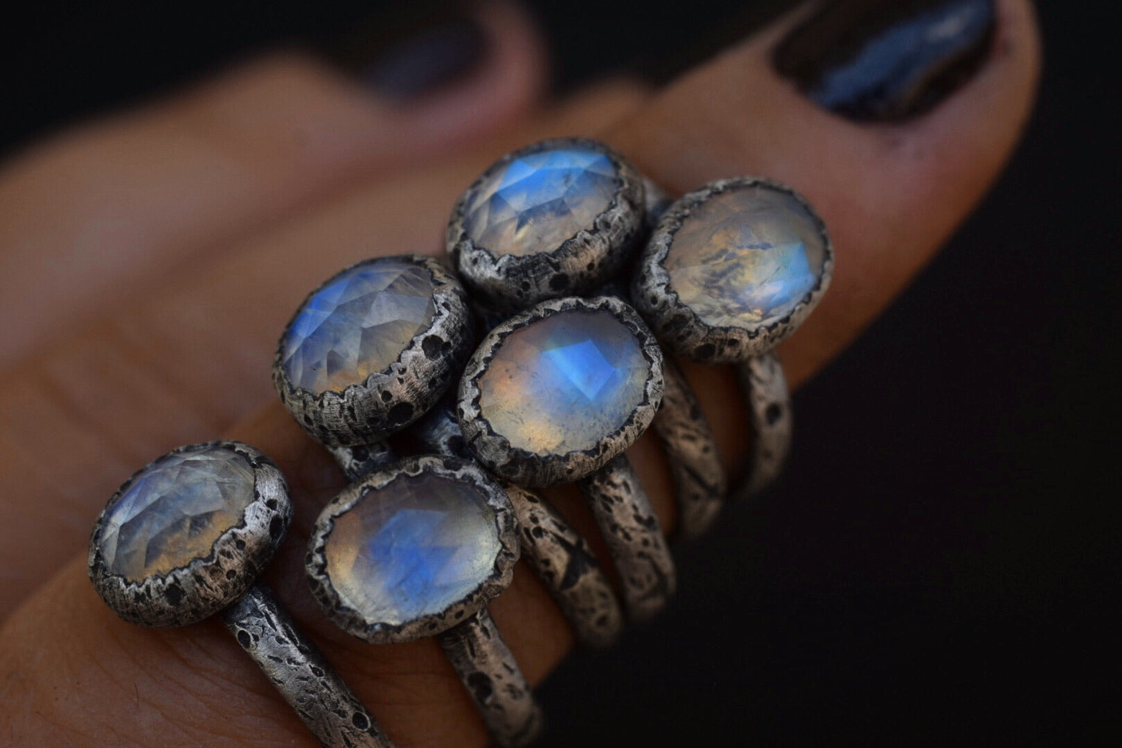 Moonstone on a Band of Stars