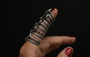 Garnet Fern Rings