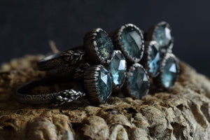 Moss Aquamarine Fern Rings