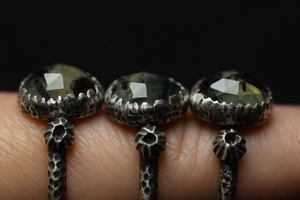 Rutilated Prehnite Barnacle Rings