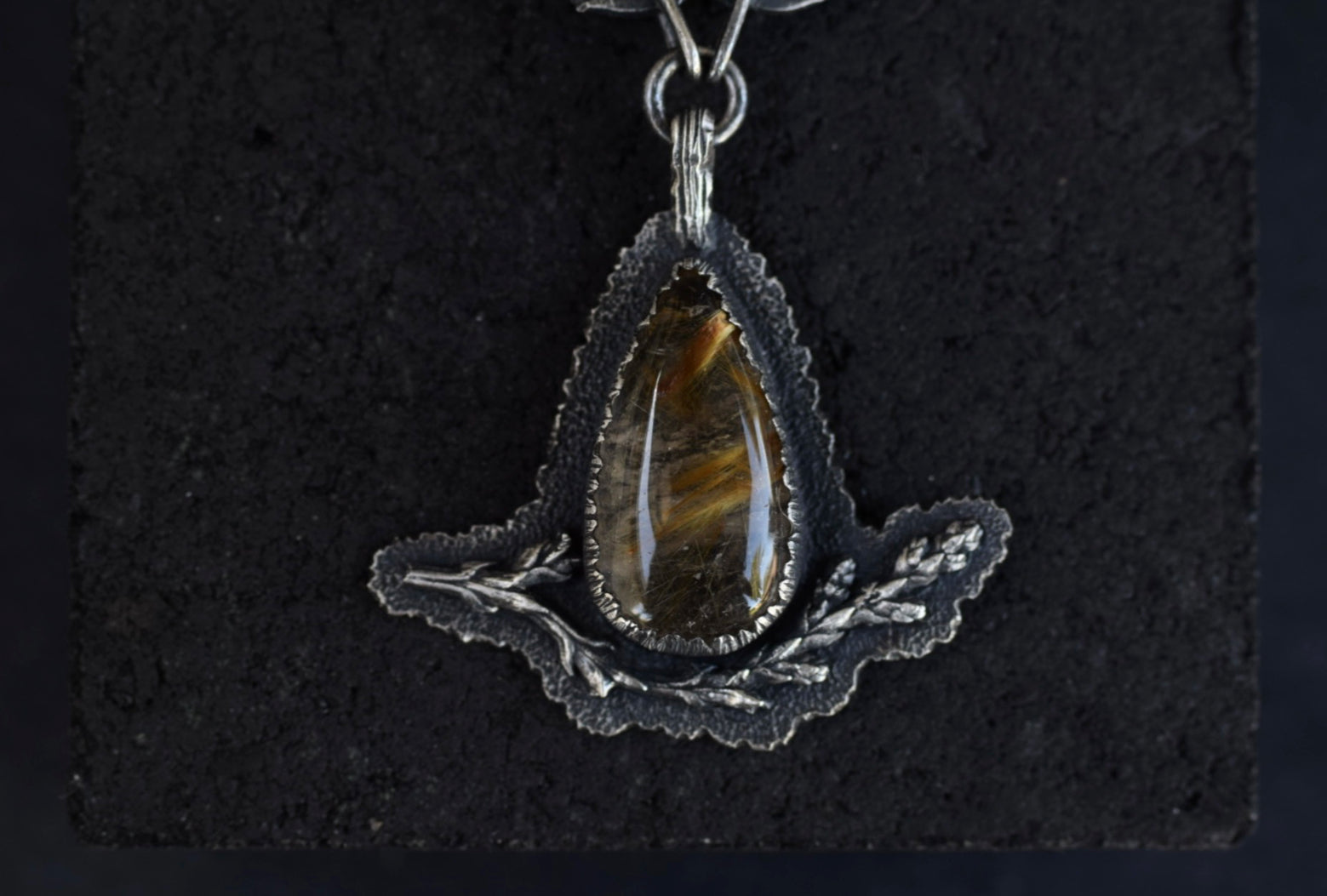 Golden Rutile Quartz Statement Necklace