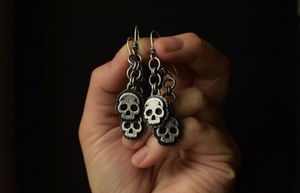 Marigold Skull Dangles