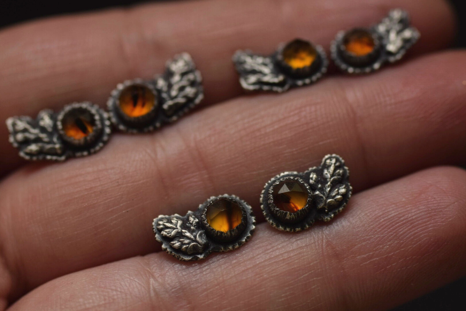 Montana Agate Fern Studs