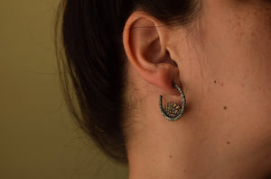 Bronze Leaf Hoops