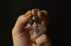 Vesuvianite Fern Dangles