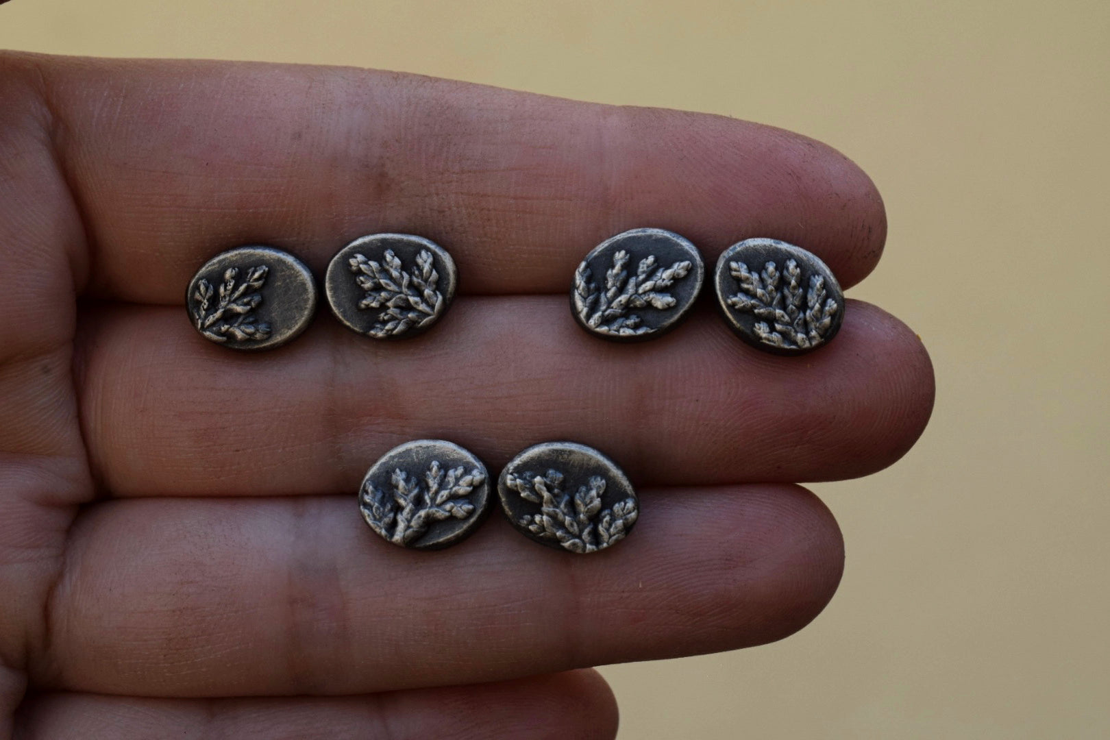 Chunky Fern Studs