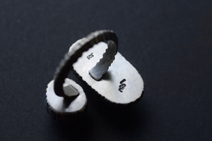 Succulent Triplet & Vesuvianite Open Shank Ring