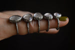 Rose Quartz Fern Rings
