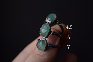 Grandidierite Fern Rings - Size 7