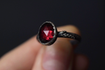 Garnet Fern Ring - Size 7.5