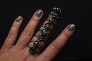 Moss Aquamarine Fern Rings