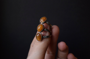 Yellow Sapphire Fern Rings - Sizes 5