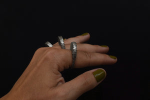 Bark Hollow Form Ring