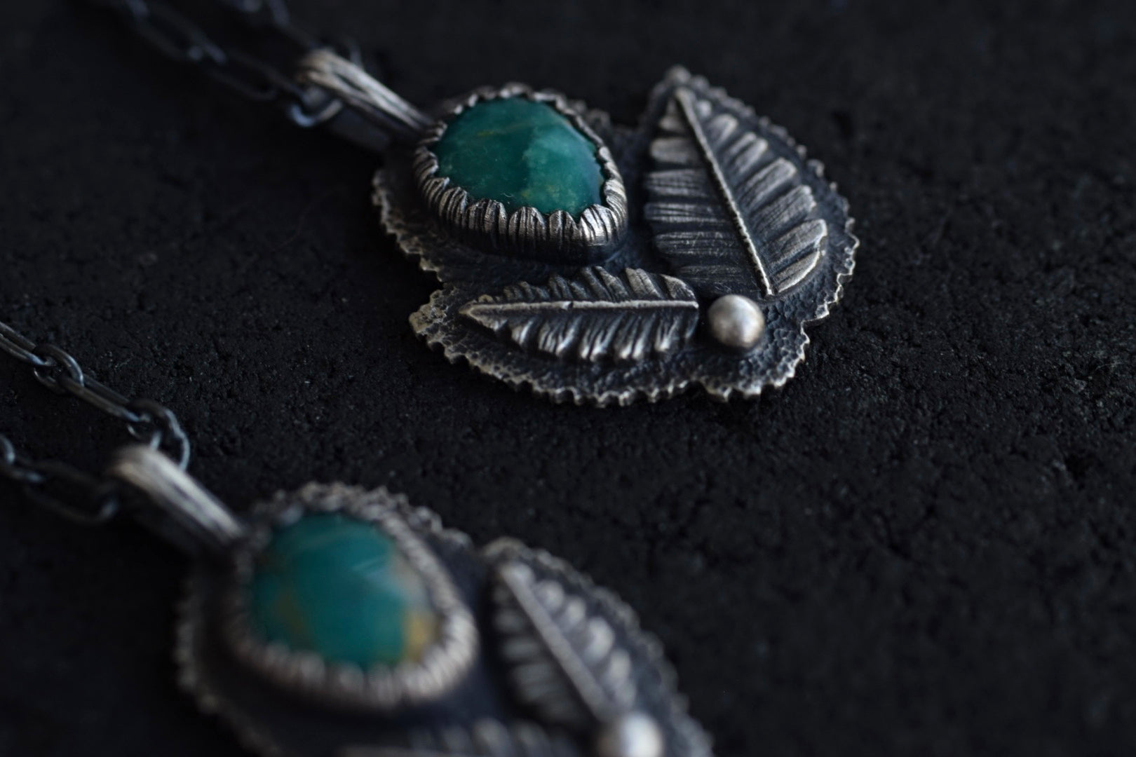 Turquoise Leaves Necklace