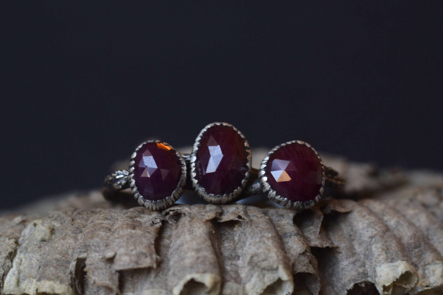 Ruby Fern Rings - Sizes 5.25, 8.25, 8.5