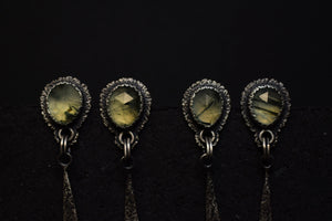 Rutilated Prehnite Dangles