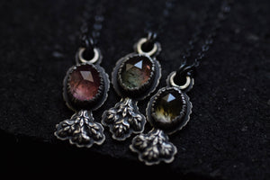Mini Tourmaline Fern Necklaces