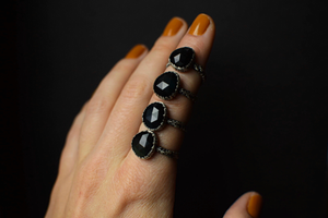 Obsidian Bark Fern Rings